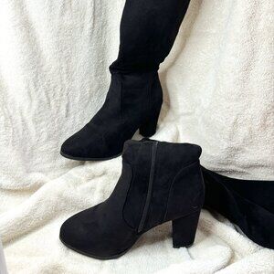 Black Thigh-High Suede Boots | W 9.5